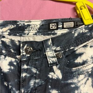 Miss Me Black and White Tie-Dye Jeans